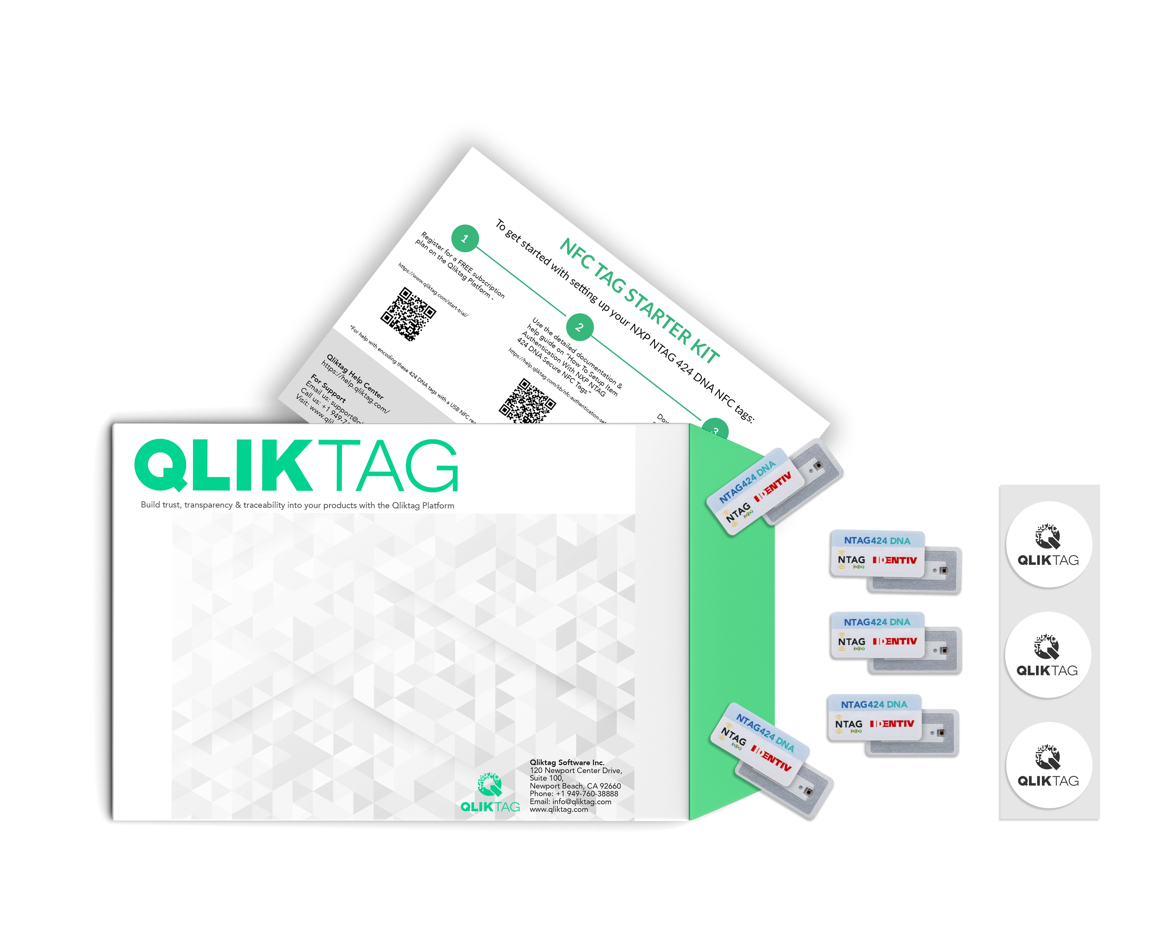 Qliktag NFC Starter Kit NXP NTAG 424 DNA NFC Tags for Anti Counterfeiting NFC Tag - NXP NTAG 424 DNA NFC Tags