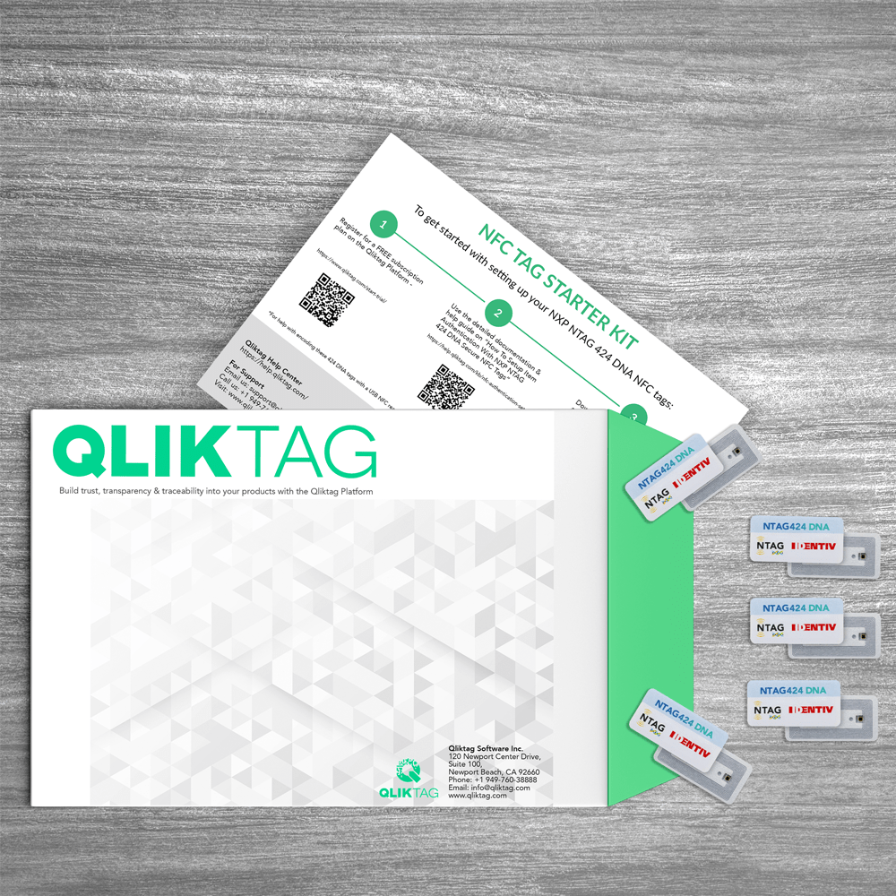Qliktag Authentication NFC Starter Pack - Shop Pack of 10 Tags