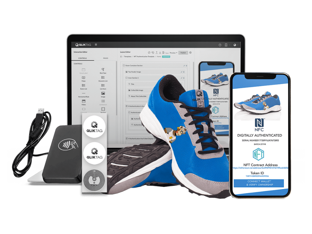 Qliktag Web3 Phygital Product Experiences Authentication Tokenization Platform with NFC + NFT