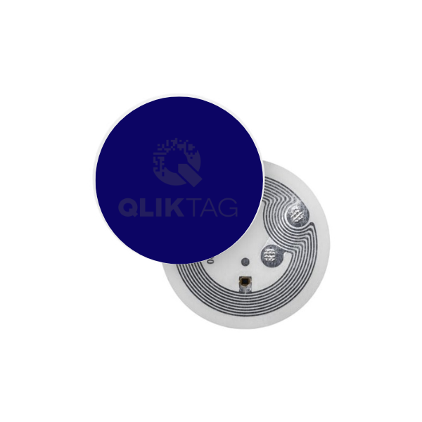 Qliktag Round 29mm NTAG424 DNA NFC With PET Plastic Coating