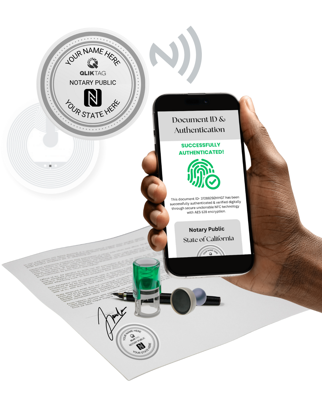 Digital Notary Seal - Document Security & Authentication with NFC by Qliktag