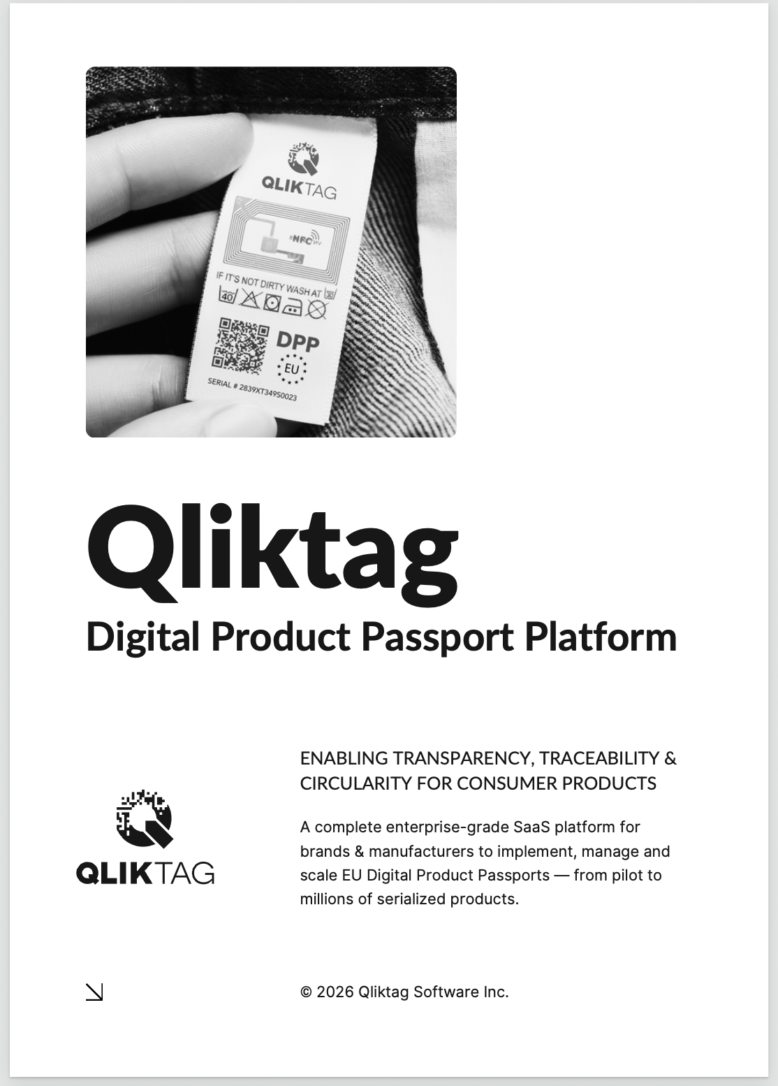 Qliktag Digital Product Passport DPP Implementation Brochure Thumbnail