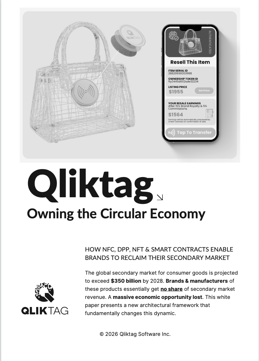 Owning The Circular Economy - A Qliktag Whitepaper on Branded Resale Platform NFC Tap to Resale and Secondary Sales Market Capture