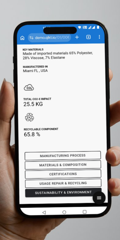 EU Digital Product Passport DPP - Powered by Qliktag digital product passport software platform & solution