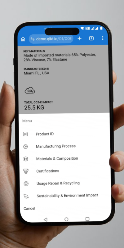 EU Digital Product Passport DPP - Powered by Qliktag digital product passport software platform & solution